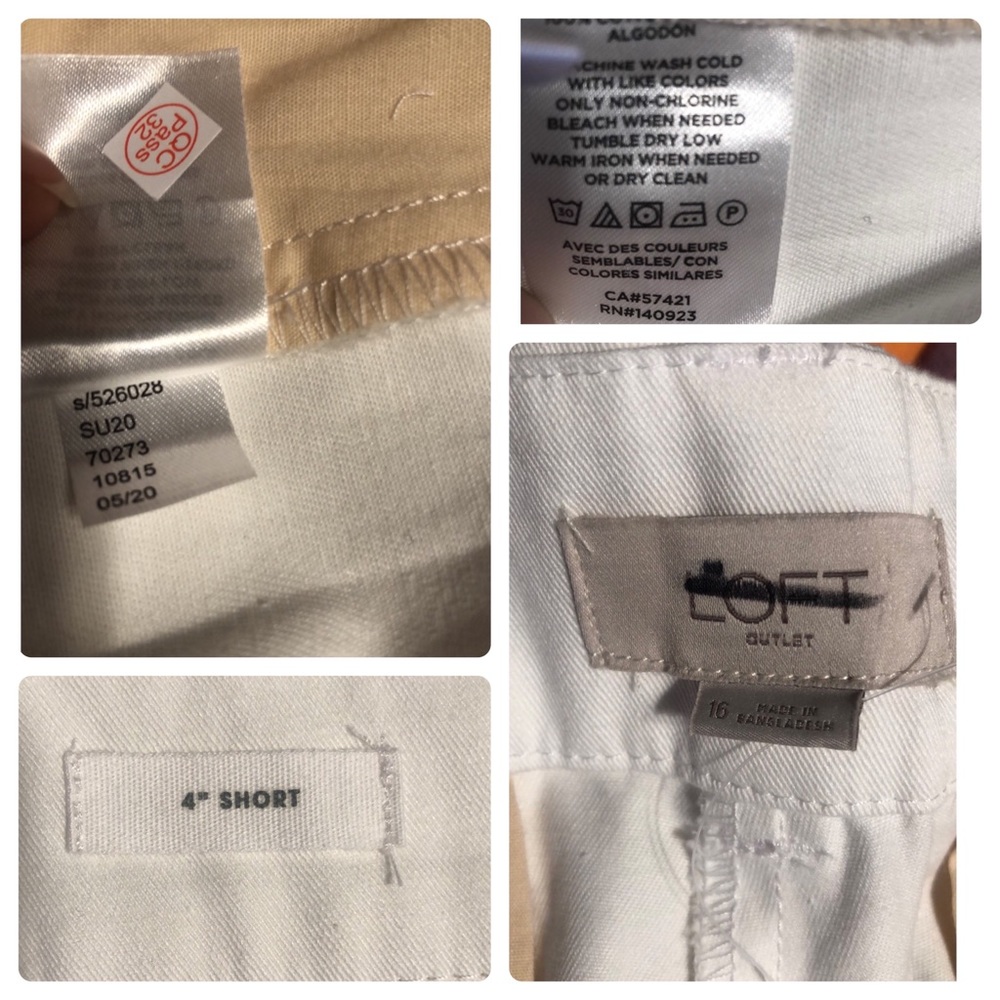 LOFT 4” WHITE SHORT PLUS SIZE/NWT - Picture 7 of 13